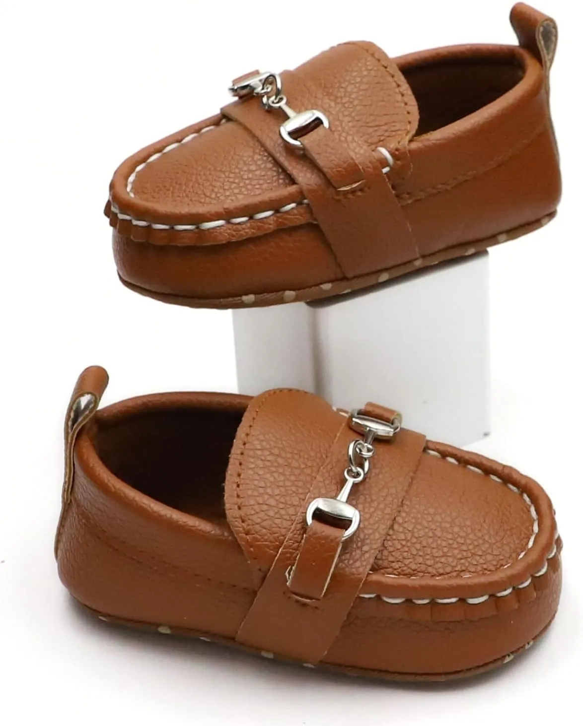 First Walking Shoes for Baby Boys Delightful Solid Color Slip-On Loafers, Lightweight, Non-Slip Flat