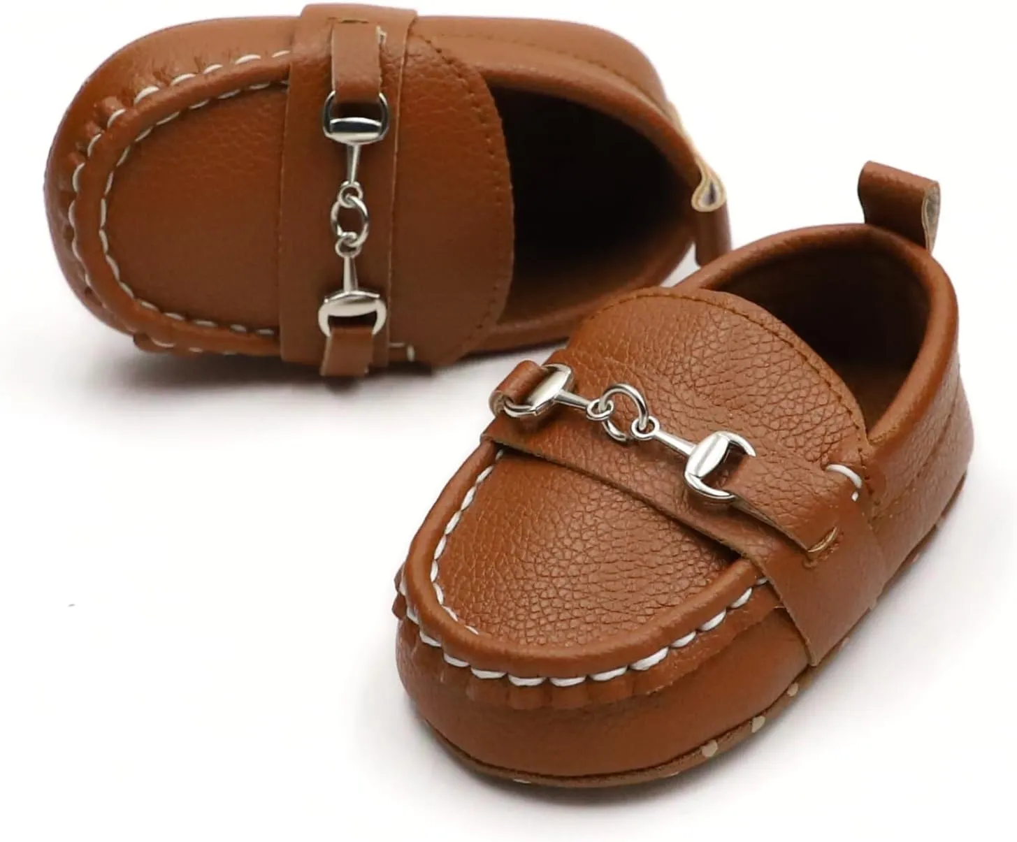 First Walking Shoes for Baby Boys Delightful Solid Color Slip-On Loafers, Lightweight, Non-Slip Flat