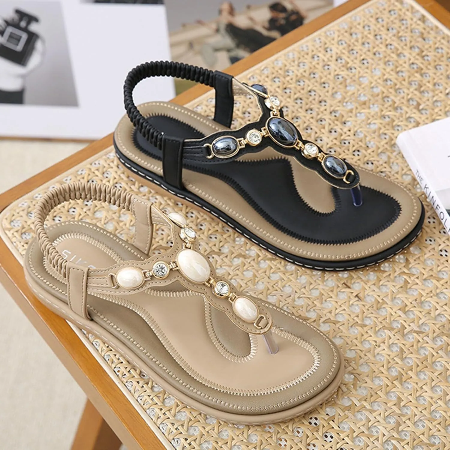 Flip Flops Women's Sandals Open Toe Soft Sole Mules Leisure Comfortable Outdoor Beach Trendy Summer Bath Slippers