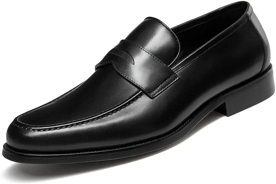 FRASOICUS Mens Dress Shoes Slip-On Shoes Genuine Leather Loafers Shoes for Men