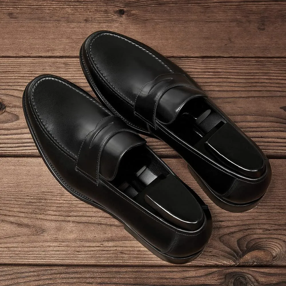 FRASOICUS Mens Dress Shoes Slip-On Shoes Genuine Leather Loafers Shoes for Men