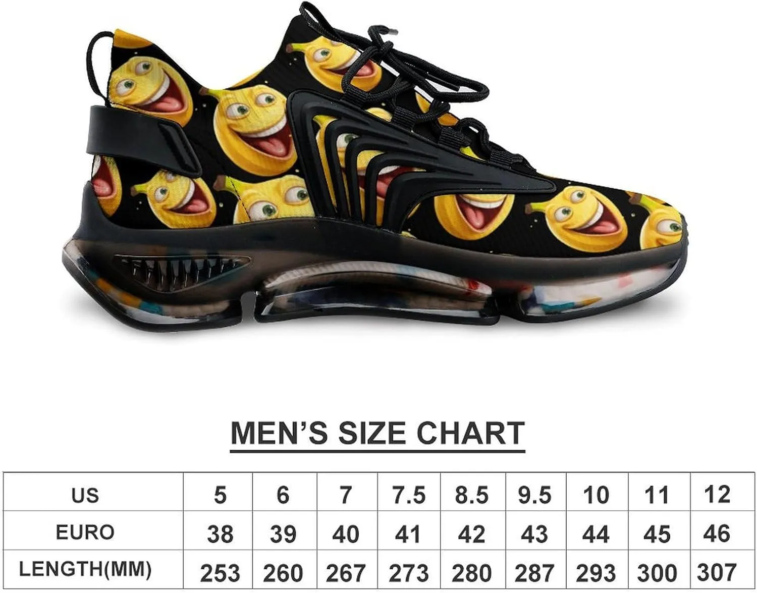 Funny Banana Mens Sneakers Running Shoes Lightweight Athletic Shoes for Jogging Walking Gym