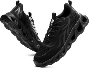 Furuian Steel Toe Shoes for Men Women Lightweight Indestructible Safety Shoes Comfortable Steel Toe Sneakers Puncture Proof Work Shoes