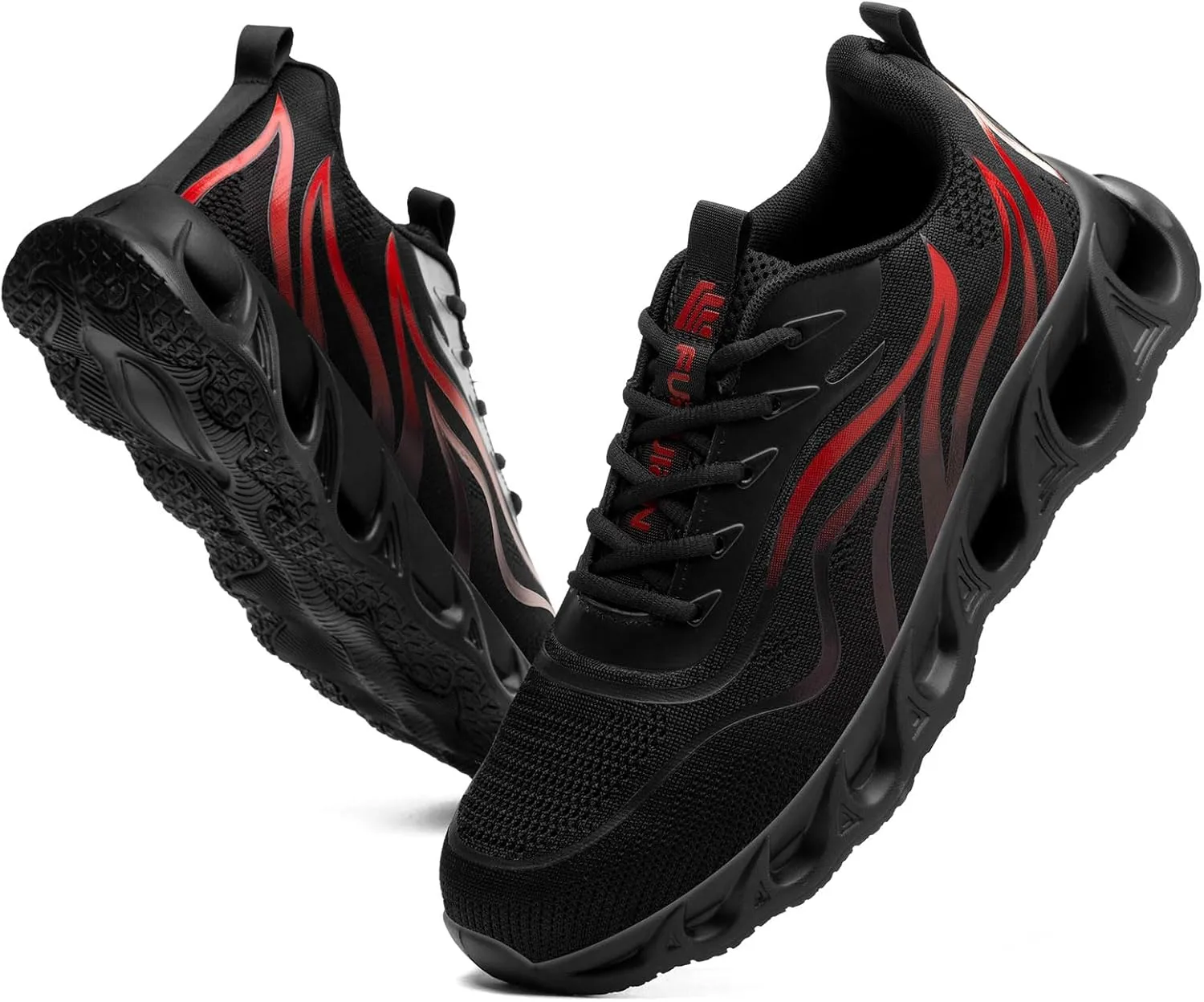 Furuian Steel Toe Shoes for Men Women Lightweight Indestructible Safety Shoes Comfortable Steel Toe Sneakers Puncture Proof Work Shoes