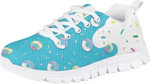 Girls Soft Mesh Cute Tennis Shoes Lightweight Breathable Nonslip Casual Athletic Sneakers