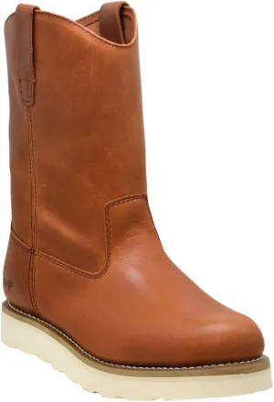 Golden Fox 12" Work Boot Pull On Wellington Wedge Lightweight Outsole for Construction Farming and Ranching