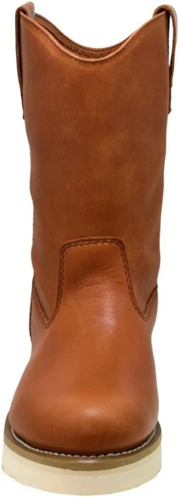 Golden Fox 12" Work Boot Pull On Wellington Wedge Lightweight Outsole for Construction Farming and Ranching