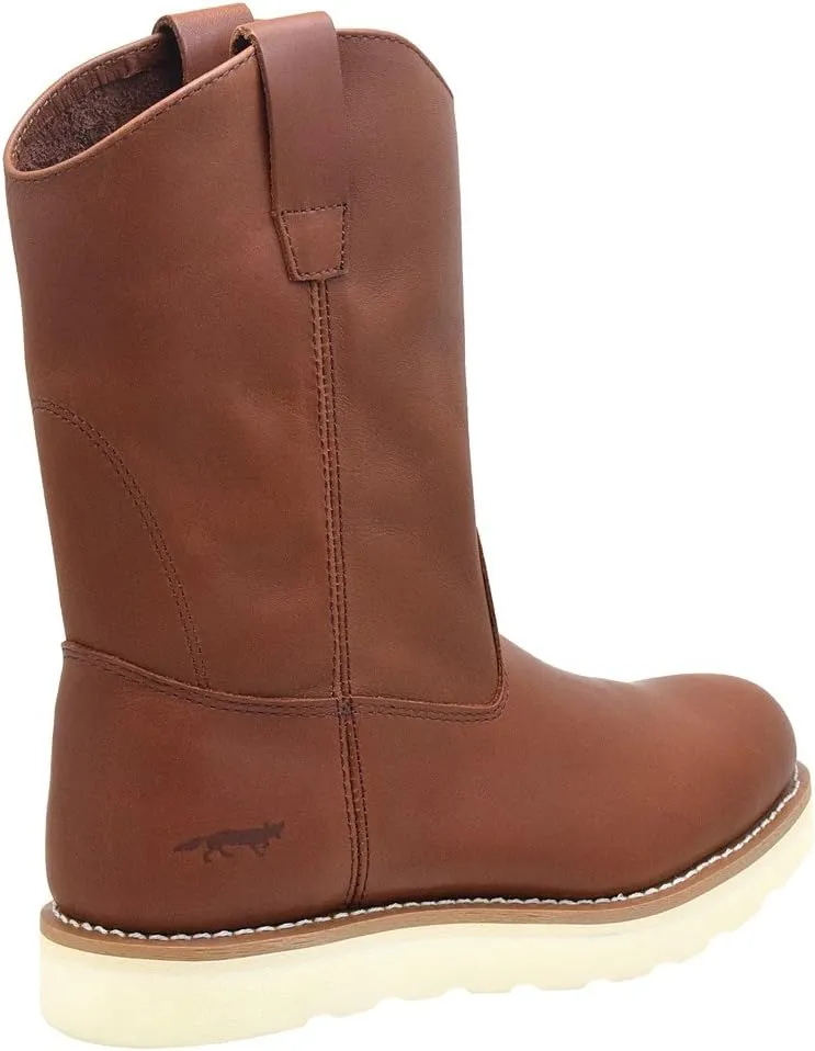 Golden Fox 12" Work Boot Pull On Wellington Wedge Lightweight Outsole for Construction Farming and Ranching