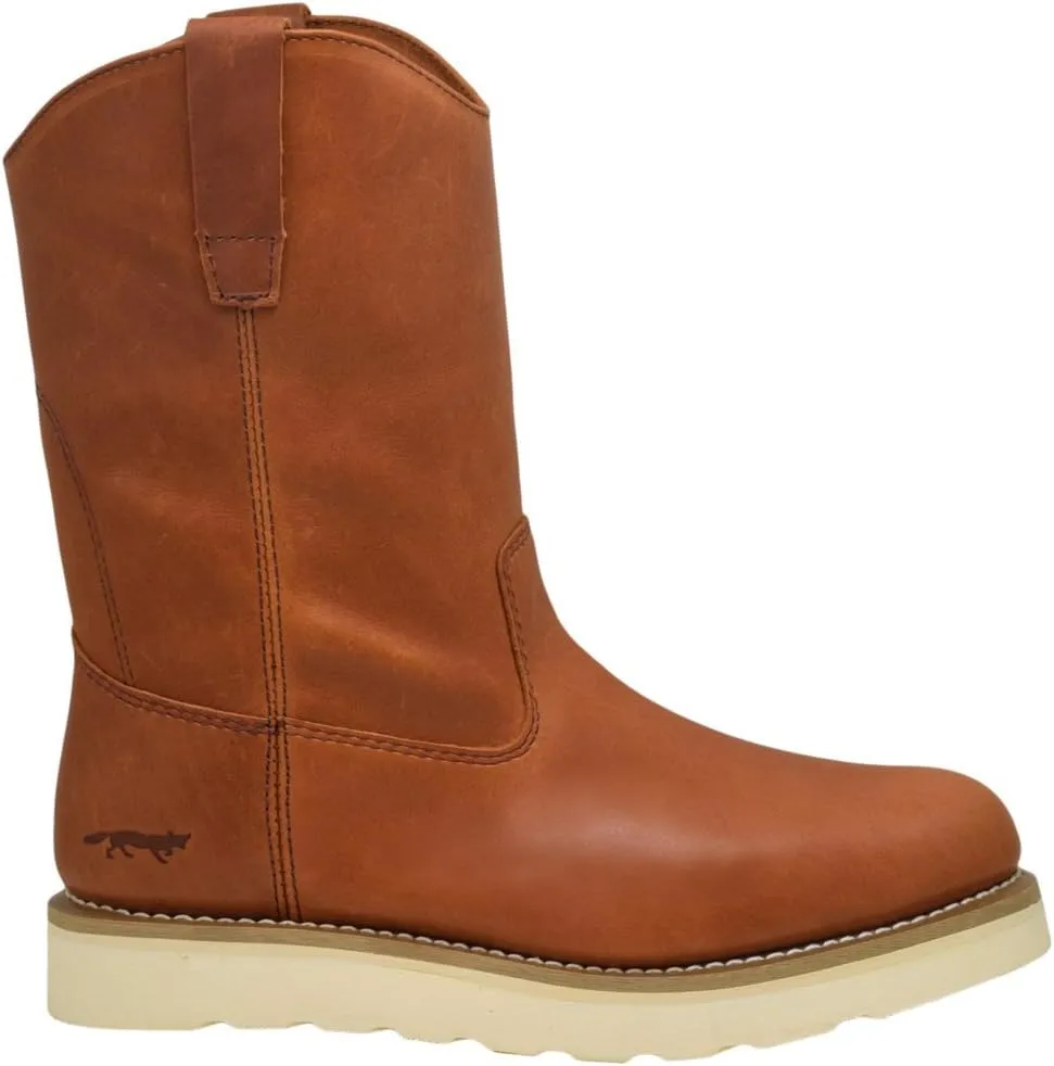 Golden Fox 12" Work Boot Pull On Wellington Wedge Lightweight Outsole for Construction Farming and Ranching