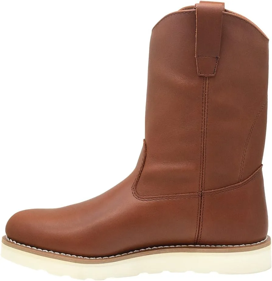 Golden Fox 12" Work Boot Pull On Wellington Wedge Lightweight Outsole for Construction Farming and Ranching