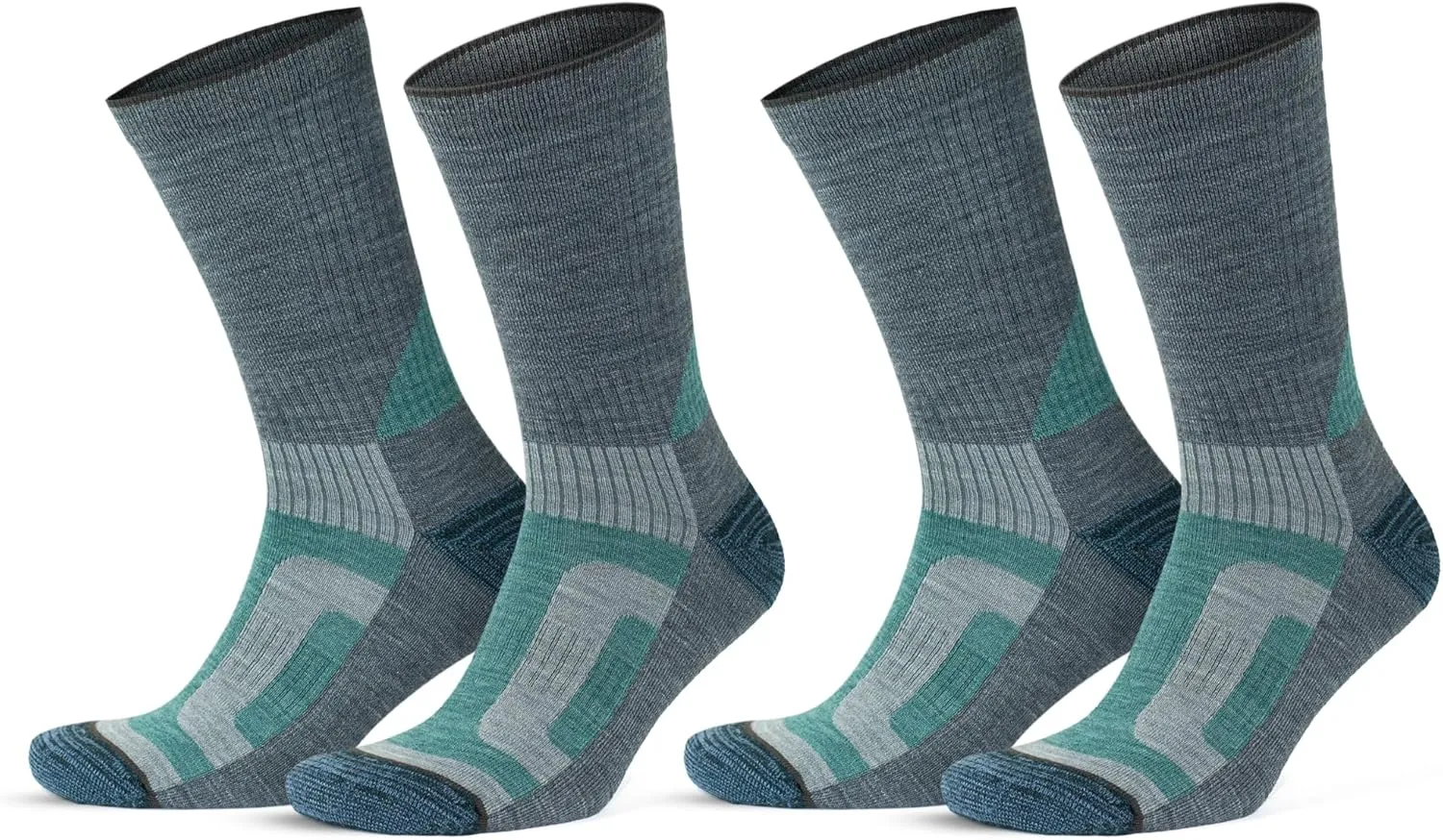 GoWith Merino Wool Lightweight Hiking Socks for Men & Women, Sole Cushioned Seamless Thermal Outdoor Boot Crew Socks