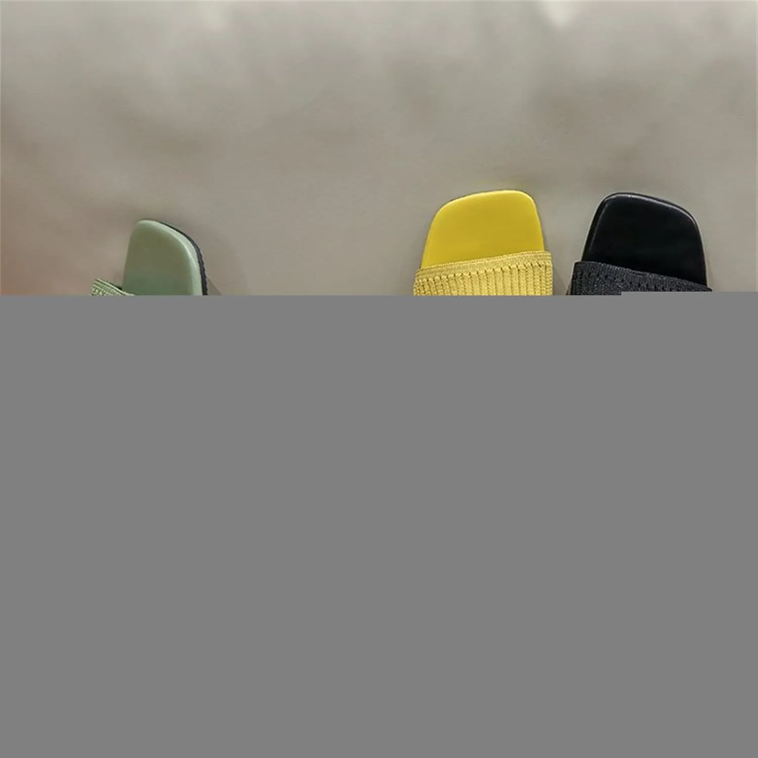 Heeled Sandals for Women 2025 Summer Comfortable Square Open Toe Knit Sandal Trendy Square Heels Slip on Slides Casual Dress Pumps Shoes