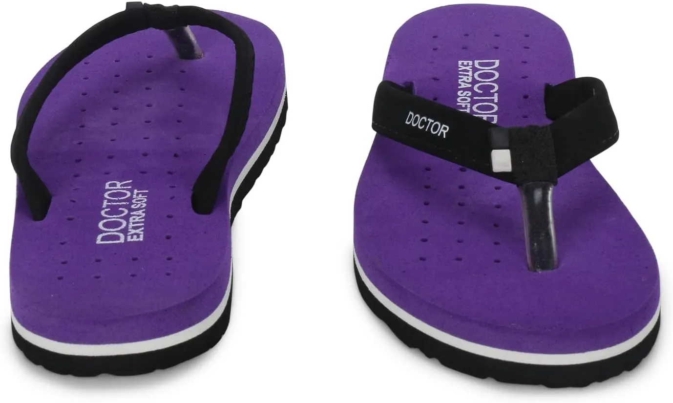 House Slipper for Women's Care Dr Orthopaedic Super Comfort Fitting Flat Cushion Chappal Flip-Flop for Ladies and Girl’s OR-D-19