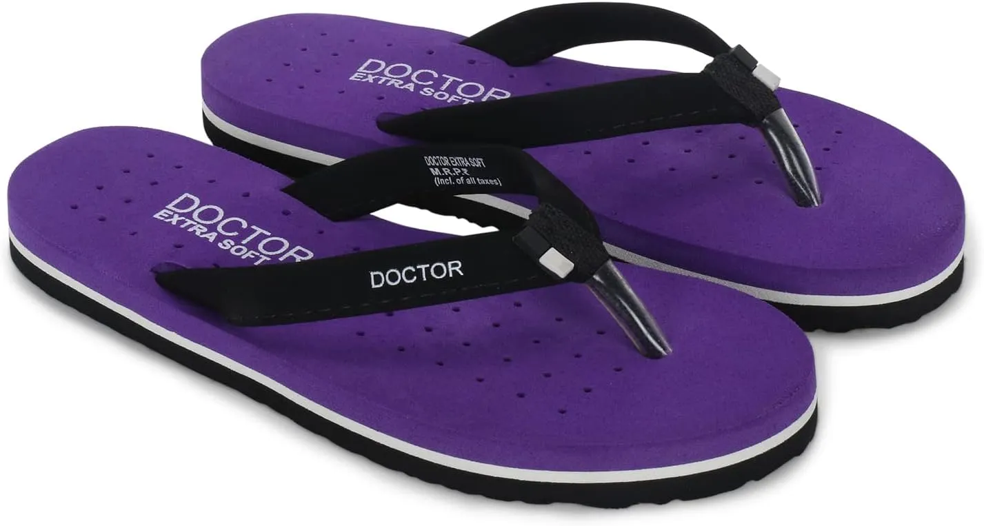 House Slipper for Women's Care Dr Orthopaedic Super Comfort Fitting Flat Cushion Chappal Flip-Flop for Ladies and Girl’s OR-D-19