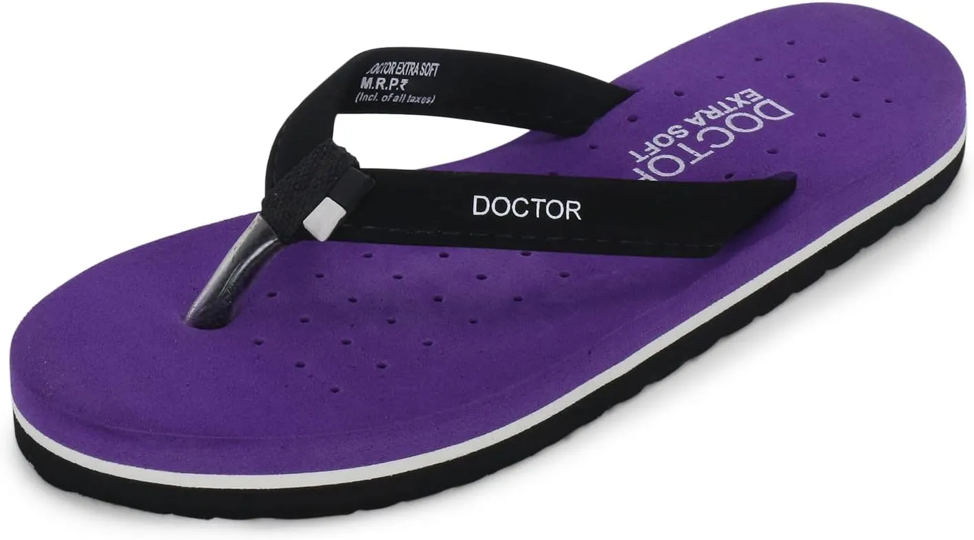 House Slipper for Women's Care Dr Orthopaedic Super Comfort Fitting Flat Cushion Chappal Flip-Flop for Ladies and Girl’s OR-D-19