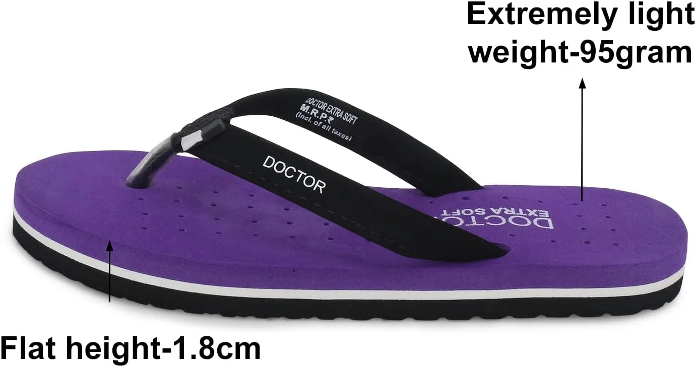House Slipper for Women's Care Dr Orthopaedic Super Comfort Fitting Flat Cushion Chappal Flip-Flop for Ladies and Girl’s OR-D-19