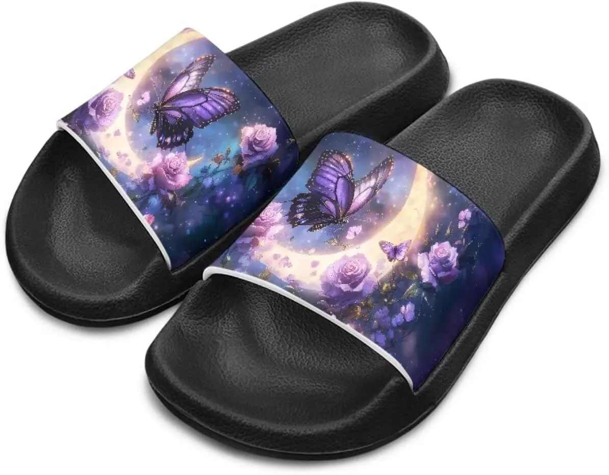 Howilath Chicken & Butterfly Slide Sandal for Kids Anti-Skid Beach Slippers Open Toe Quick Drying Sandal for Girls and Boys