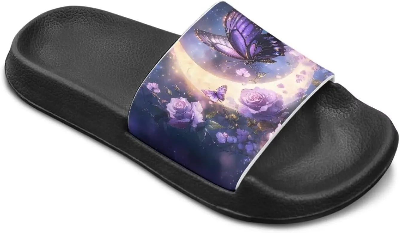 Howilath Chicken & Butterfly Slide Sandal for Kids Anti-Skid Beach Slippers Open Toe Quick Drying Sandal for Girls and Boys
