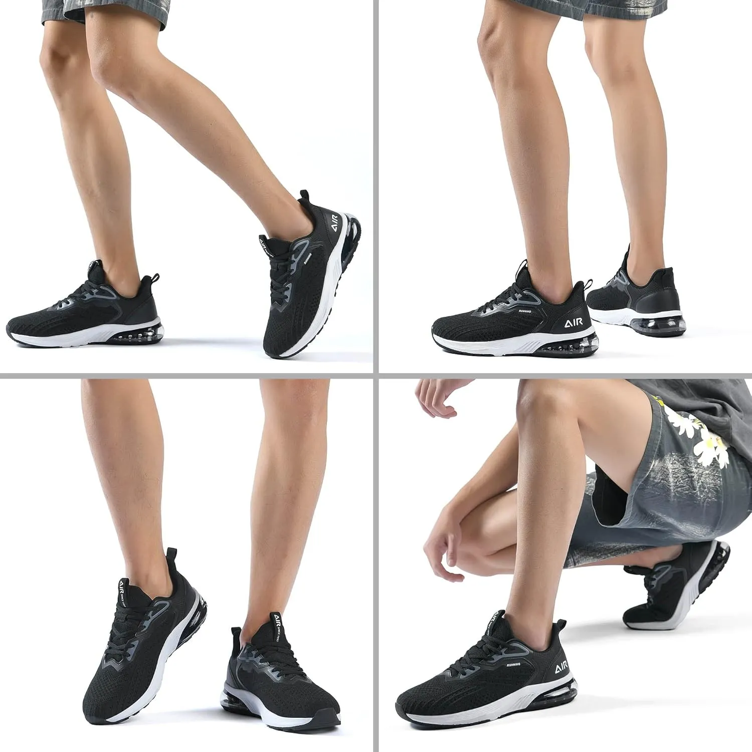 IIV Mens Air Running Shoes Casual Tennis Walking Athletic Gym Fashion Lightweight Slip On Sneakers