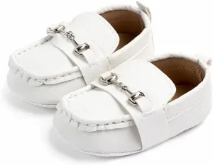 Infant Baby Boys Girls Leather Loafers Dress Shoes Newborn Oxford Flats Casual Moccasins Slip-On First Walking Boat Shoes