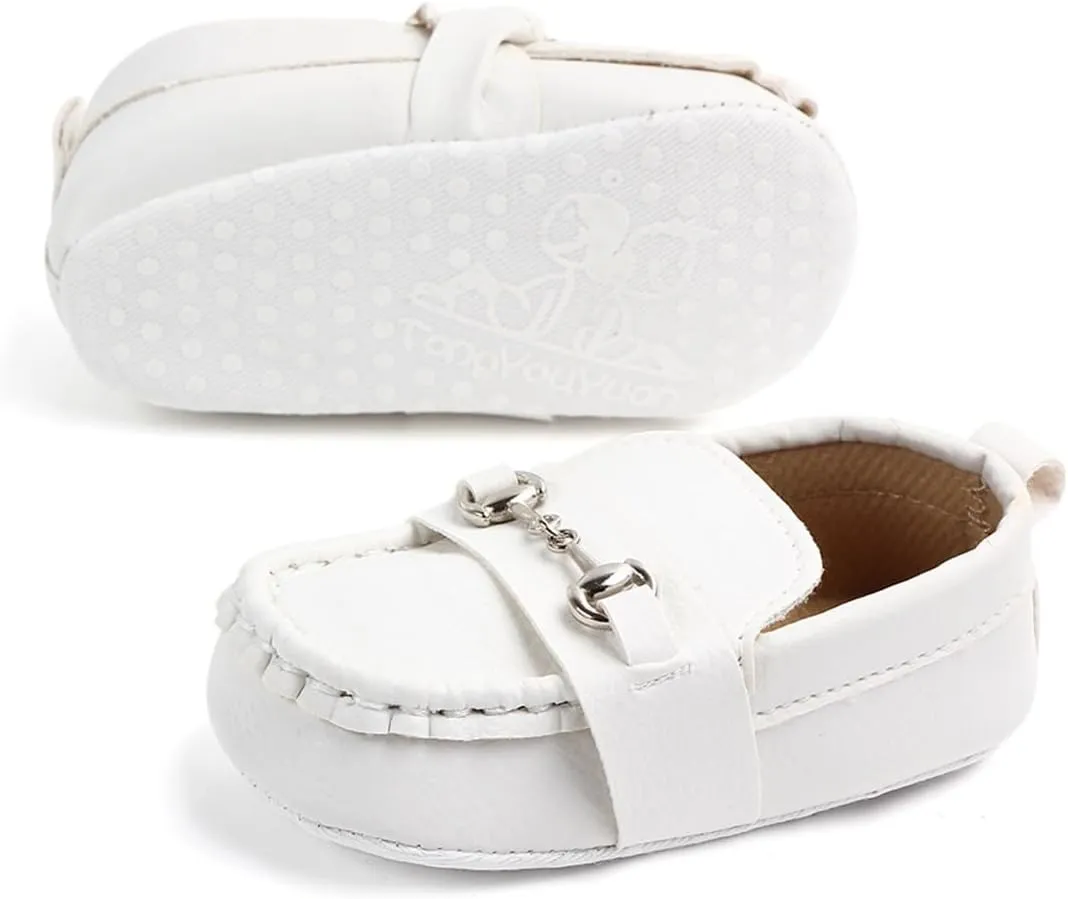 Infant Baby Boys Girls Leather Loafers Dress Shoes Newborn Oxford Flats Casual Moccasins Slip-On First Walking Boat Shoes
