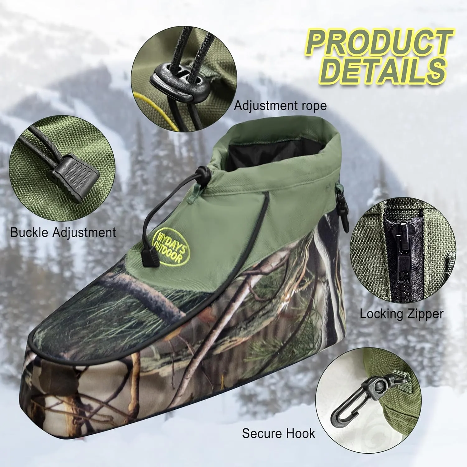Insulated Boot Covers,Lightweight Boot Insulator for Hunting,Durable Boot Blanket Cover for Men Women,Waterproof Hunting Boot Cover for Cold Weather