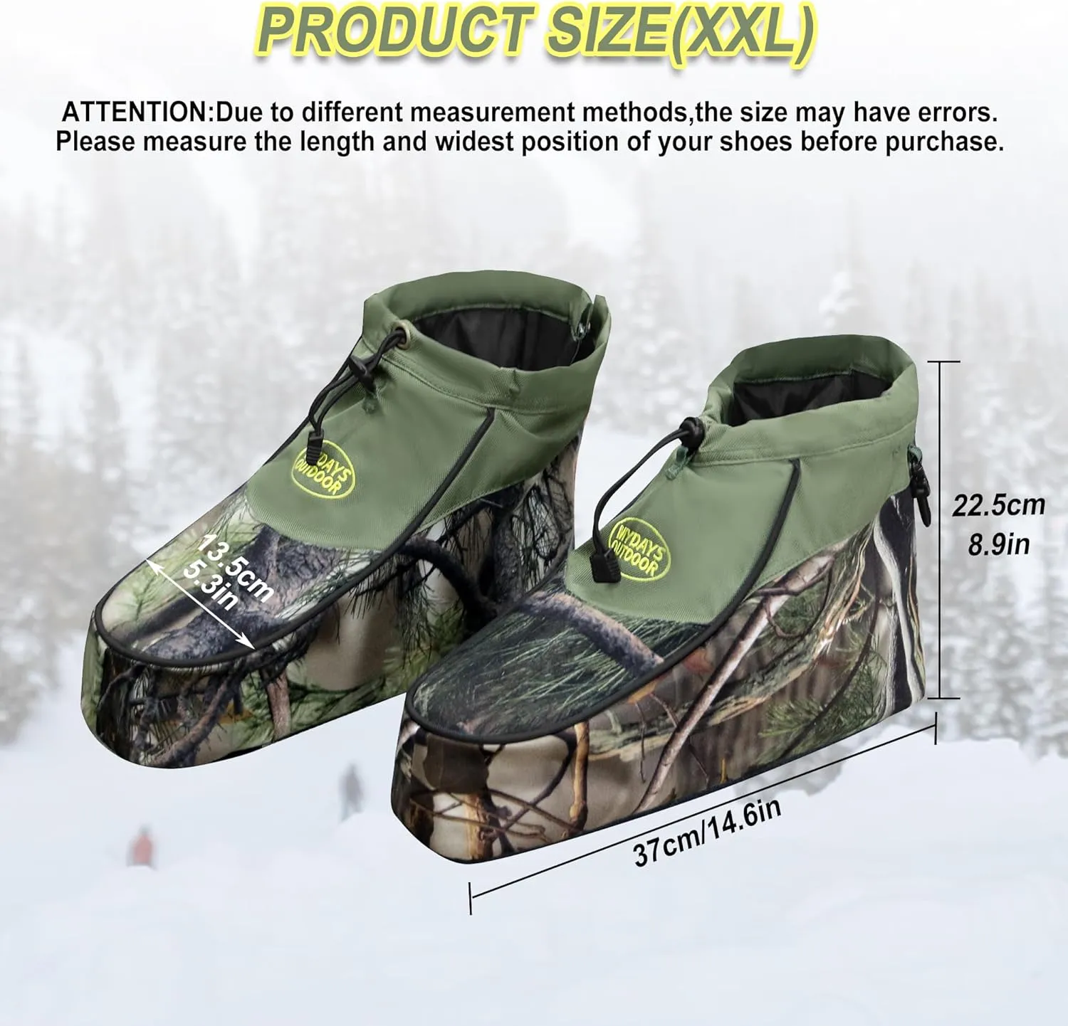 Insulated Boot Covers,Lightweight Boot Insulator for Hunting,Durable Boot Blanket Cover for Men Women,Waterproof Hunting Boot Cover for Cold Weather