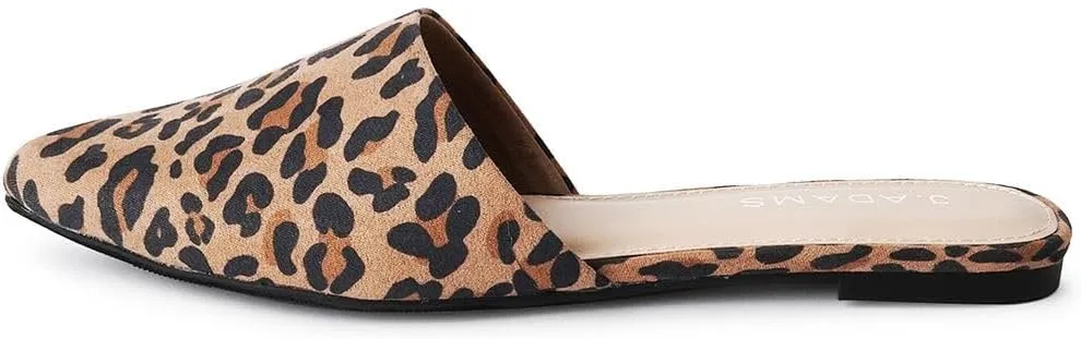 J. Adams Lennox Mules for Women - Closed Pointed Toe Flat Heel Slides