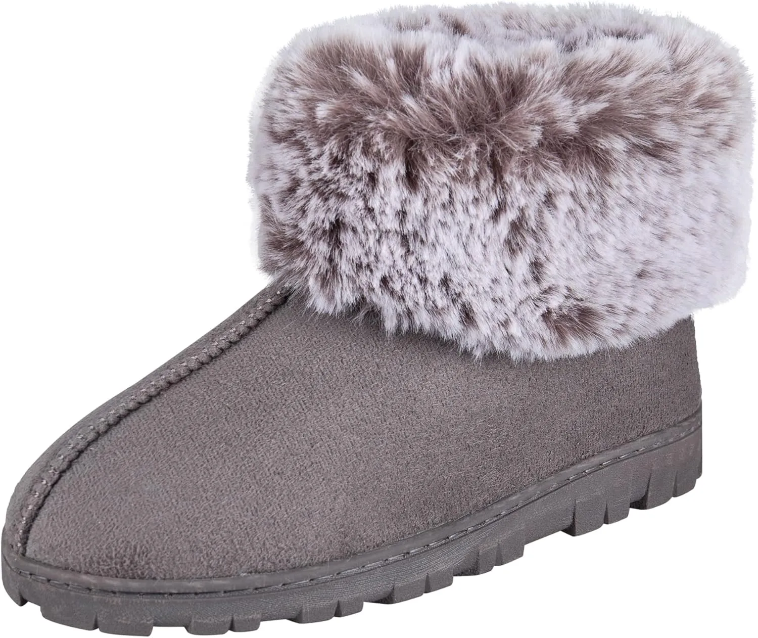 Jessica Simpson Women's and Girls Microsuede Super Soft Bootie Slippers with Indoor Outdoor Sole- Mommy & Me Set Options