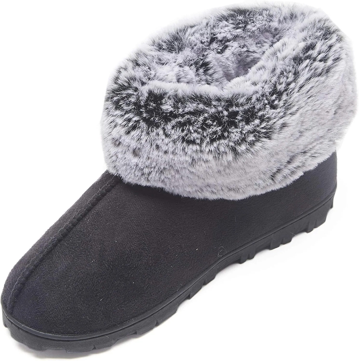 Jessica Simpson Women's and Girls Microsuede Super Soft Bootie Slippers with Indoor Outdoor Sole- Mommy & Me Set Options