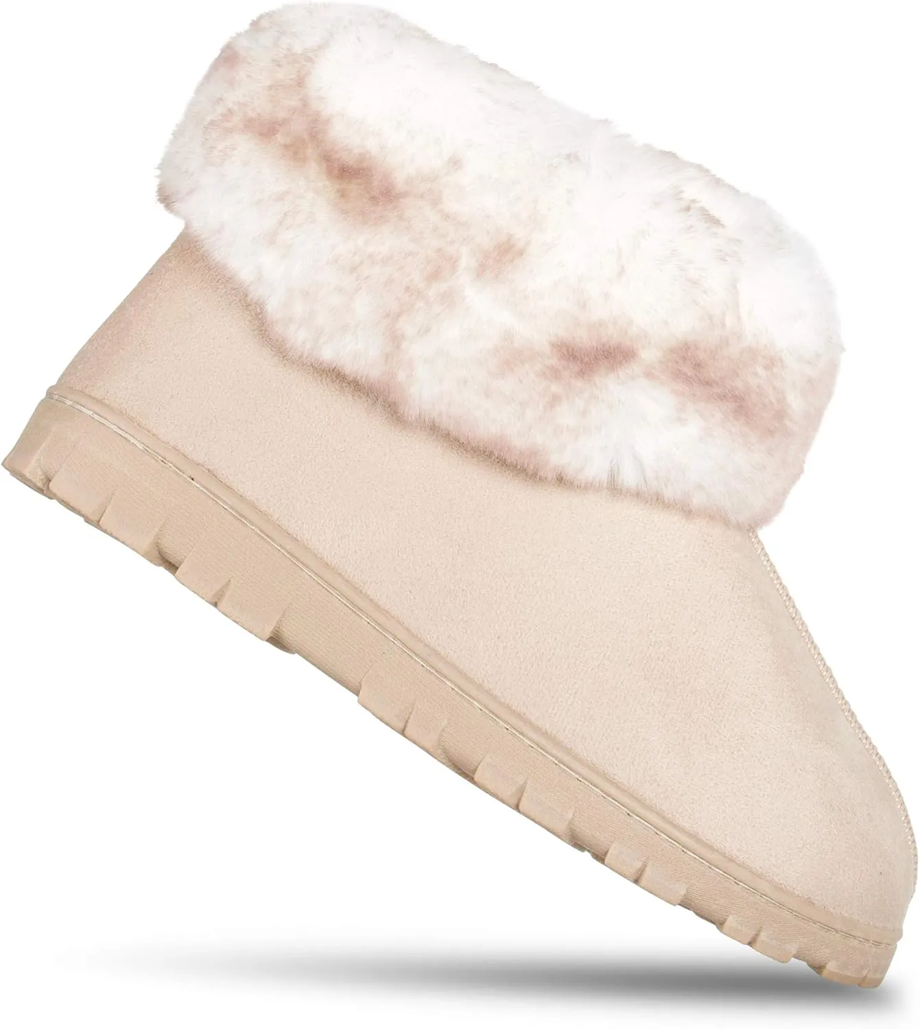 Jessica Simpson Women's and Girls Microsuede Super Soft Bootie Slippers with Indoor Outdoor Sole- Mommy & Me Set Options