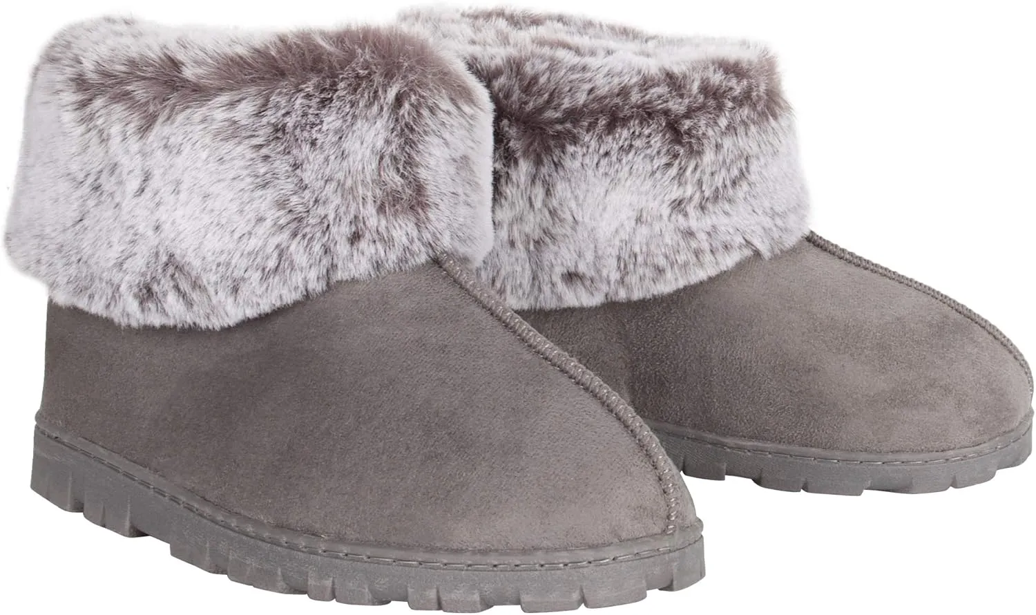 Jessica Simpson Women's and Girls Microsuede Super Soft Bootie Slippers with Indoor Outdoor Sole- Mommy & Me Set Options
