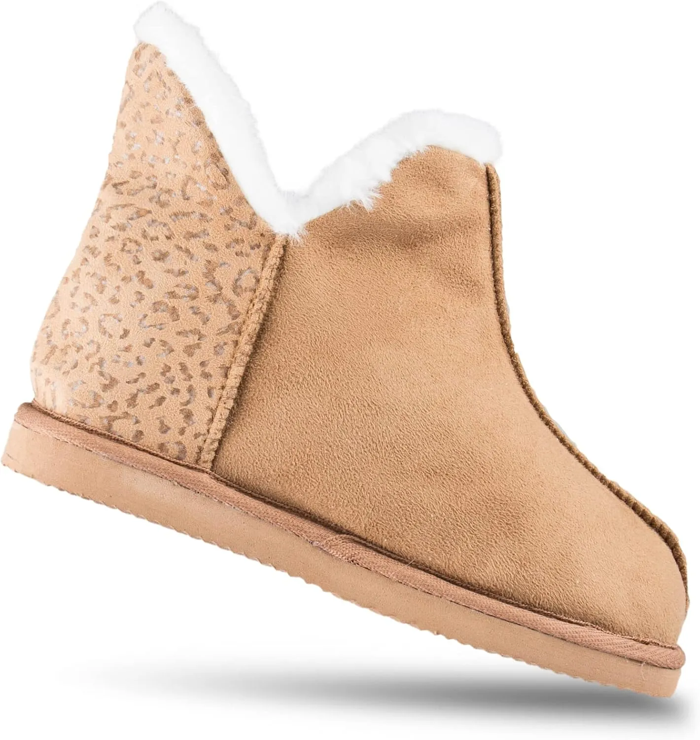 Jessica Simpson Women's and Girls Microsuede Super Soft Bootie Slippers with Indoor Outdoor Sole- Mommy & Me Set Options