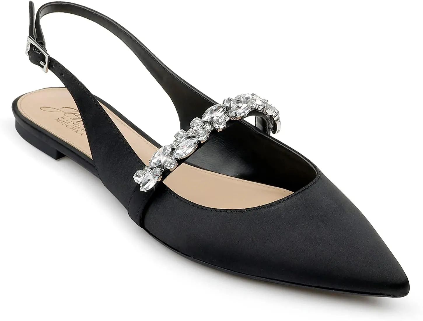 Jewel Badgley Mischka Bambi Pointed Toe Sling Back
