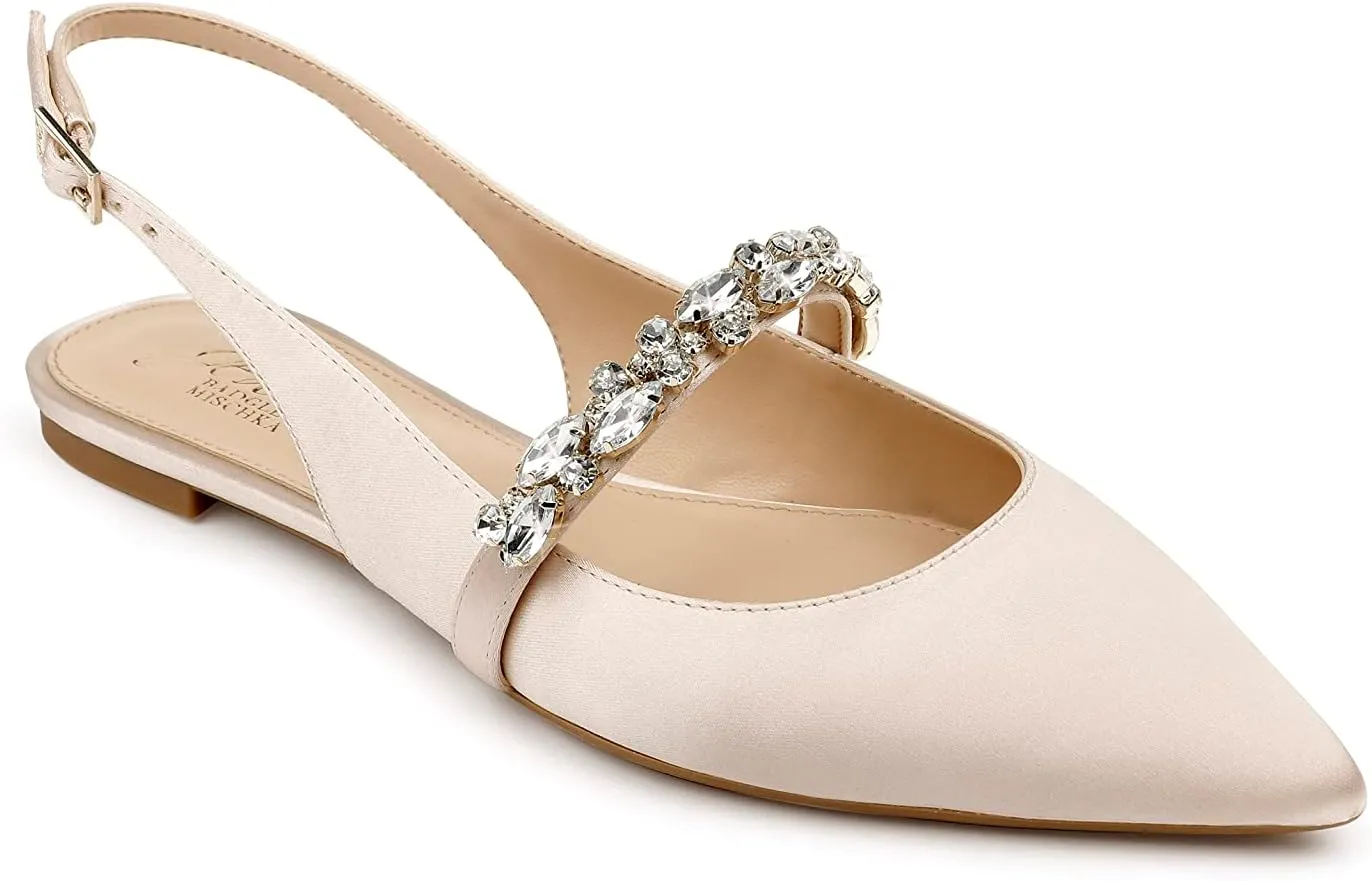 Jewel Badgley Mischka Bambi Pointed Toe Sling Back
