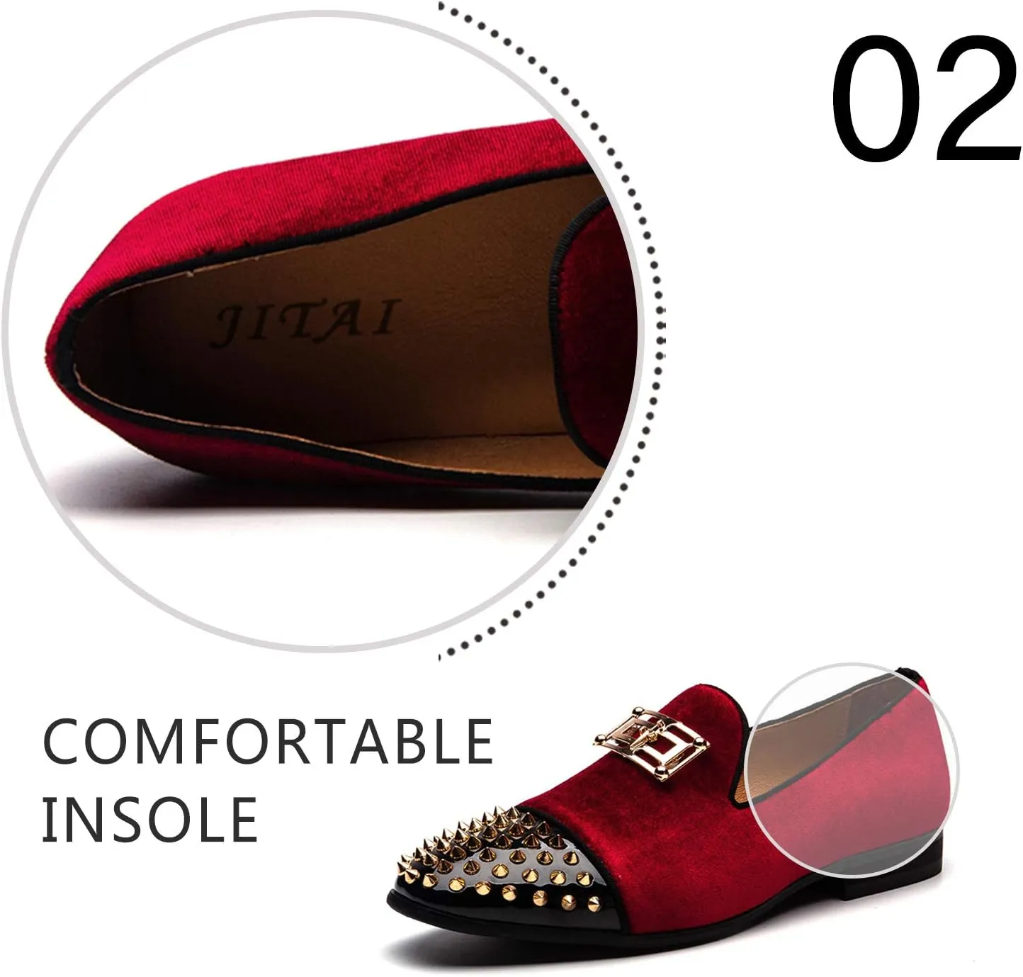 JITAI Men's Penny Slip-On Leather Lined Loafer Luxury Men Shoes