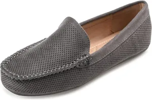 Journee Women's Comfort Halsey Loafer Grey, 6.5 Wide