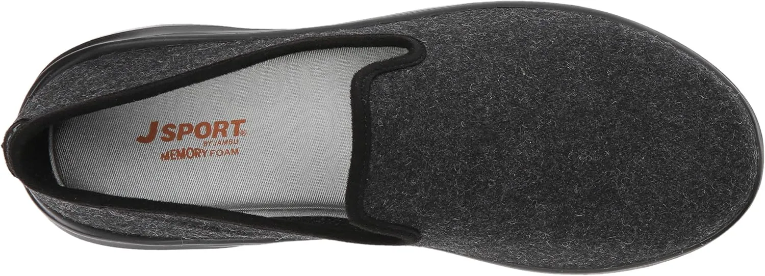 JSport by Jambu Women's Loon Wool Slip on Loafer Flat