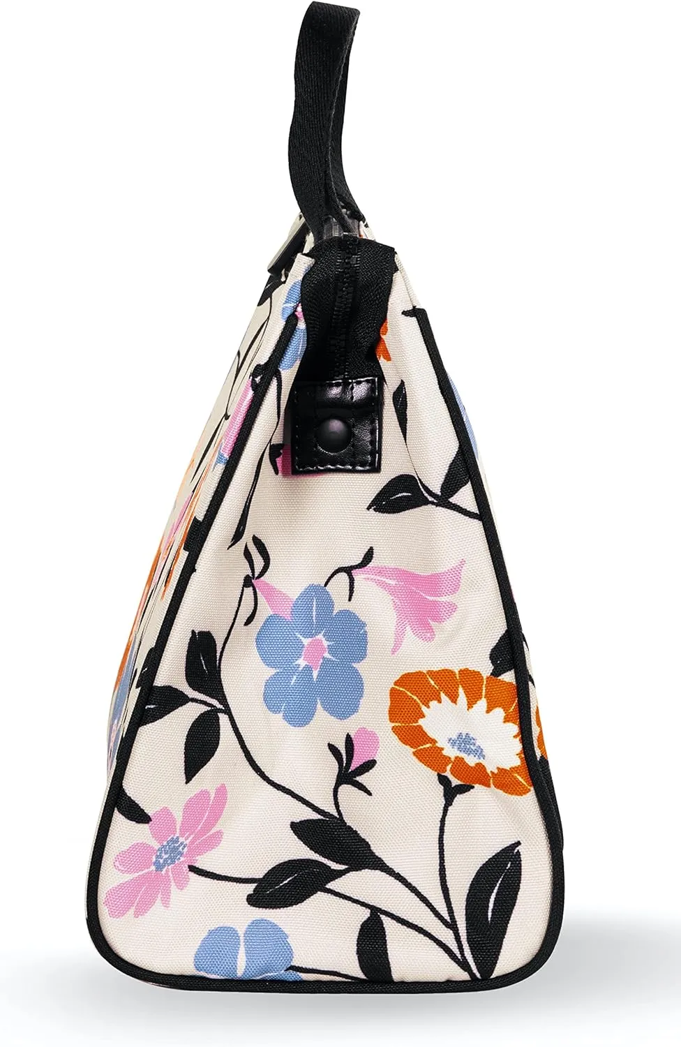 Kate Spade New York Portable Soft Cooler Lunch Bag with Silver Insulated Interior Lining and Storage Pocket, Floral Garden