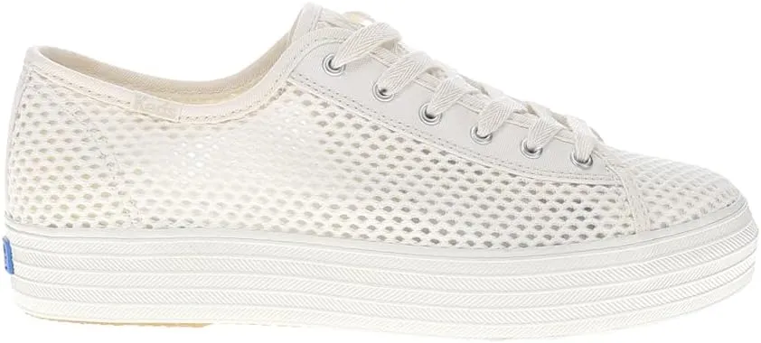 Keds Womens Triple Kick Lace Up Platform Sneakers Shoes Casual - Beige