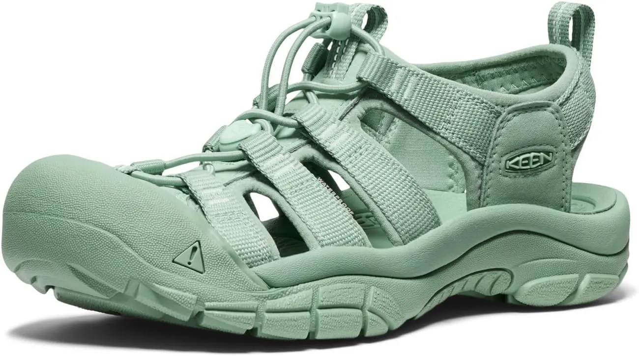 KEEN Women's Newport H2 Closed Toe Water Sandals, Monochrome/Granite Green, 9