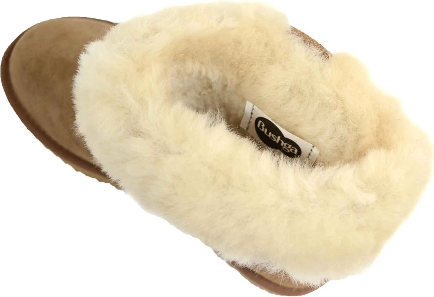 Ladies Genuine Sheepskin Lower Calf Roll Down Short Boot with Button Design
