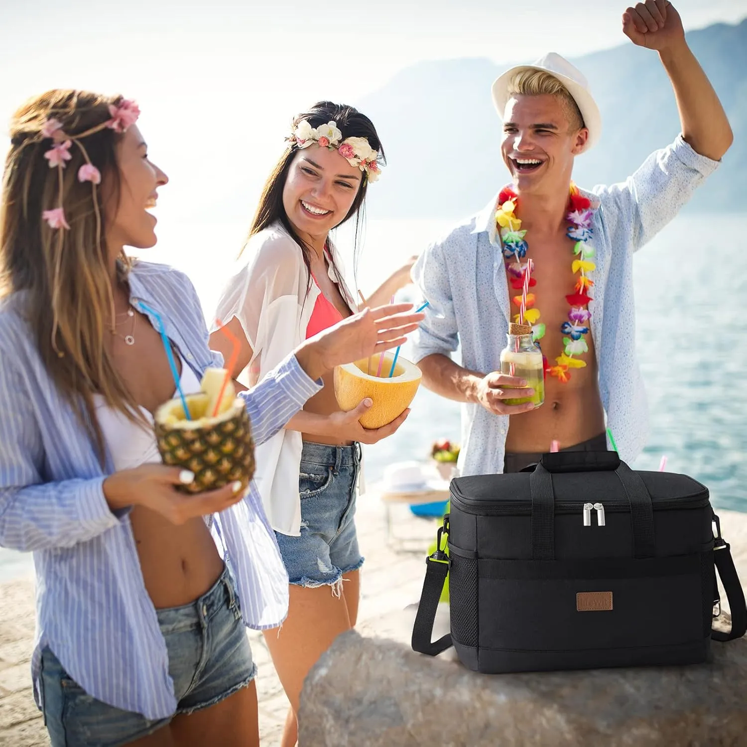 Lifewit Cooler Bag 30/50/60 Cans Collapsible and Insulated Large Lunch Bag Leakproof Soft Cooler Portable Tote for Camping/BBQ/Family Outdoor Activities