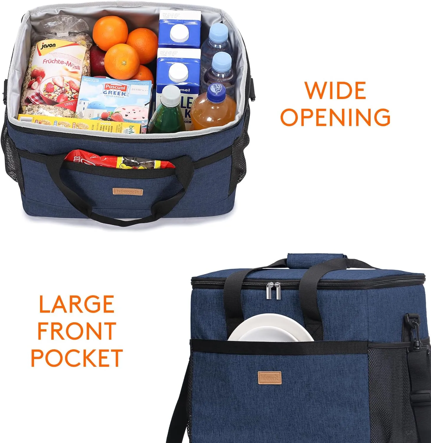 Lifewit Cooler Bag 30/50/60 Cans Collapsible and Insulated Large Lunch Bag Leakproof Soft Cooler Portable Tote for Camping/BBQ/Family Outdoor Activities