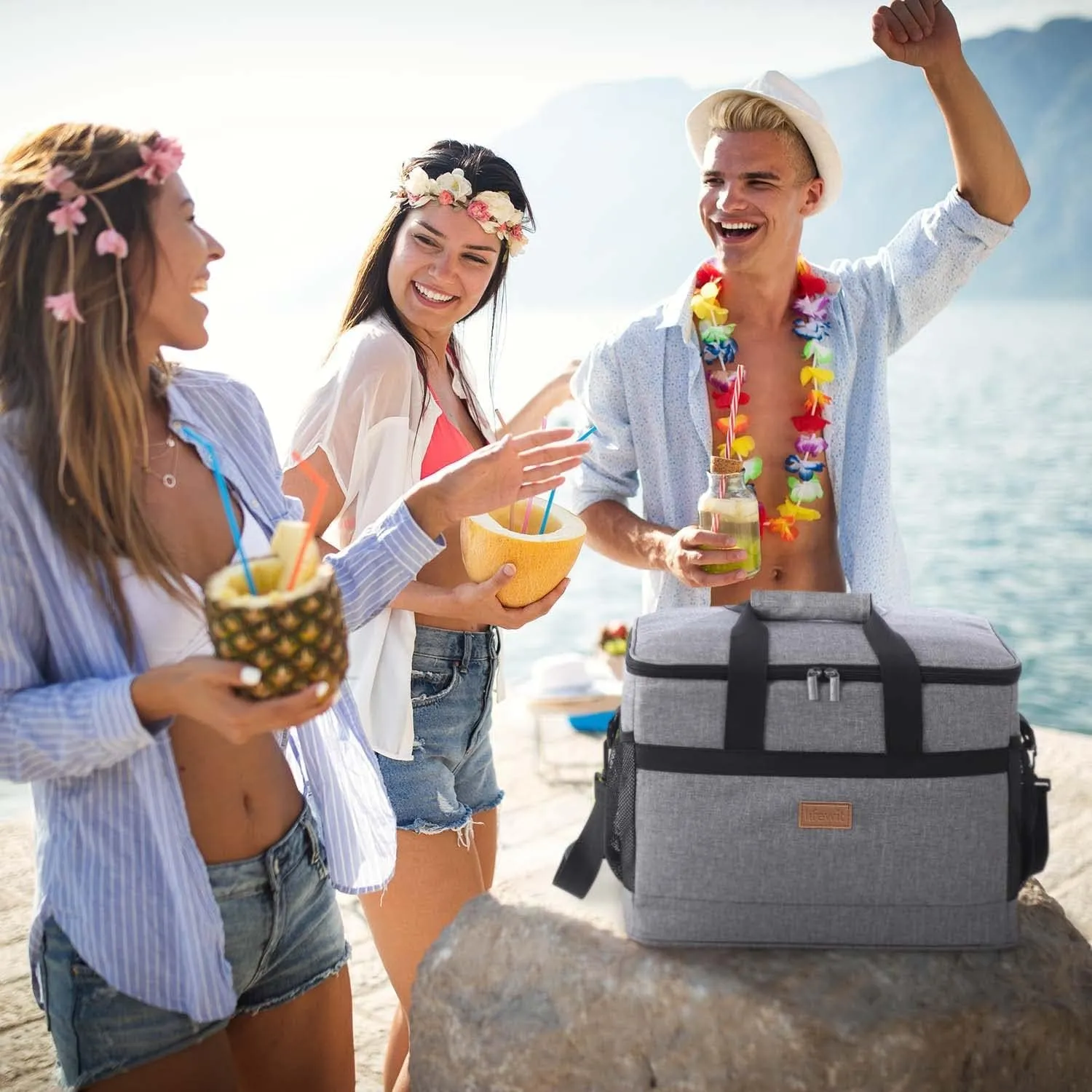 Lifewit Cooler Bag 30/50/60 Cans Collapsible and Insulated Large Lunch Bag Leakproof Soft Cooler Portable Tote for Camping/BBQ/Family Outdoor Activities