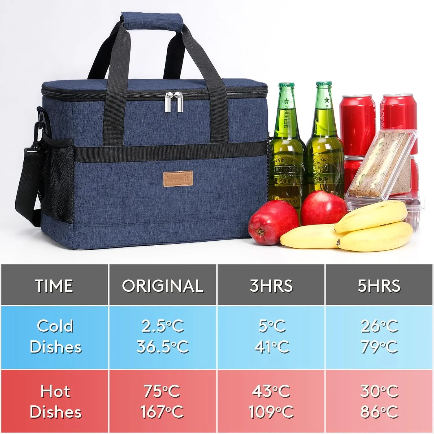 Lifewit Cooler Bag 30/50/60 Cans Collapsible and Insulated Large Lunch Bag Leakproof Soft Cooler Portable Tote for Camping/BBQ/Family Outdoor Activities