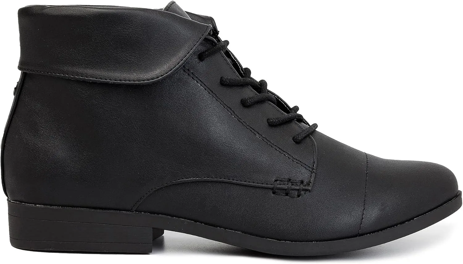 LONDON FOG Crissy Dress Ankle Boot Ladies Lace Up Bootie with Collar