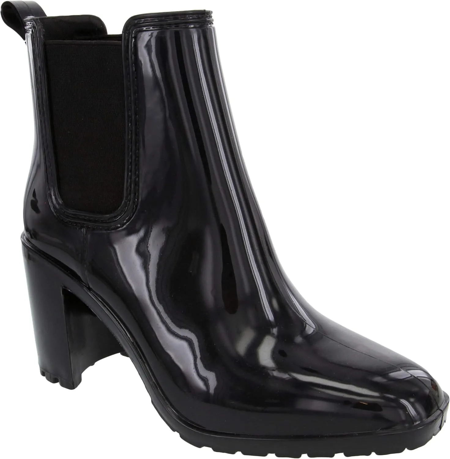 LONDON FOG Womens Prite High Heeled Rain Boot