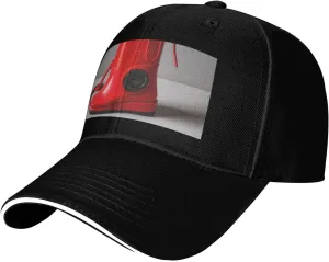 London Red Telephone Boot Print Custom Baseball Cap for Men,Adjustable Back,and Sweatband,Suitable for All Seasons