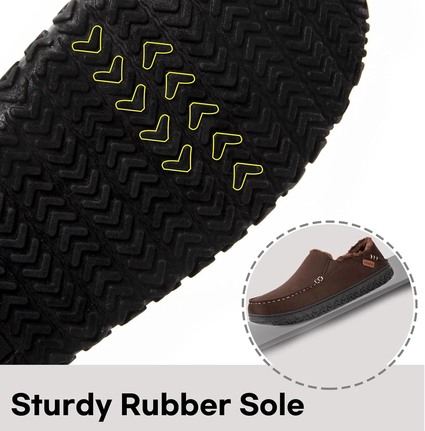 LongBay Men's Moccasin Slippers Cozy Breathable Memory Foam House Shoes for Indoor Outdoor